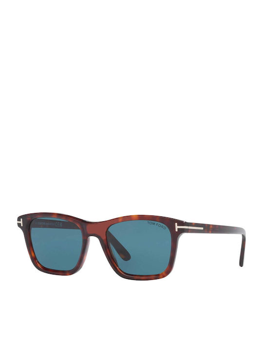 Tom Ford Herren Sonnenbrille mit Braun Schildkröte Kunststoff Gestell und Blau Linse FT1179 54V