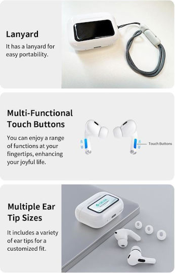 Devia EM062 Pro2 In-ear Bluetooth Handsfree Earphones with Charging Case White