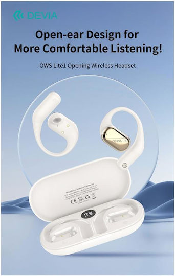 Devia EM406 OWS Lite1 Open Ear Bluetooth Handsfree Căști cu Carcasă de Încărcare Albastru