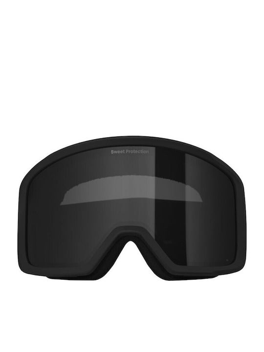 Sweet Protection Μάσκα Σκι & Snowboard Ενηλίκων Μαύρη με Φακό σε Μαύρο Χρώμα