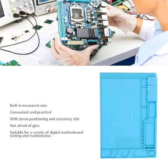 Silicone Soldering Mat Zola Every Diy Enthusiast 45x30x0.5cm Blue