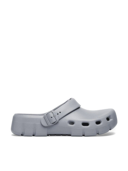 Birkenstock Birki Γυναικεία Ανατομικά Σαμπό Γκρι