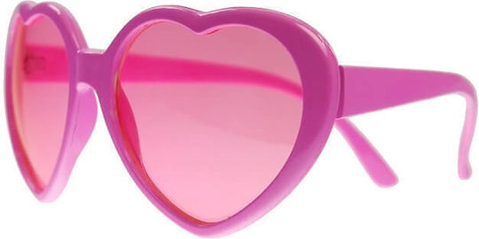 Pink Heart Plastic Glasses