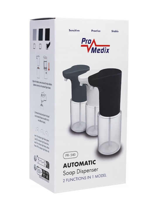 ProMedix Dispenser Πλαστικό με Αυτόματο Διανομέα Μαύρο 300ml