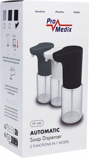 ProMedix Dispenser Πλαστικό με Αυτόματο Διανομέα Μαύρο 300ml