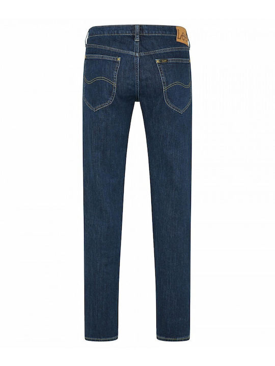 Daren Men's Elastic Jeans Pants with Regular Straight Fit Deep Dark Stone Dark Blue