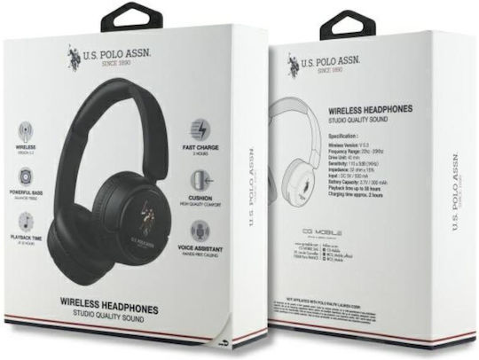 U.S. Polo Assn. Fără fir / Cu fir On Ear Căști cu 30 ore de Funcționare Negre