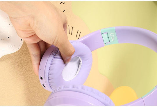 Gjby CA-044 Безжични Bluetooth On Ear Слушалки с 10 часа Работа Розови