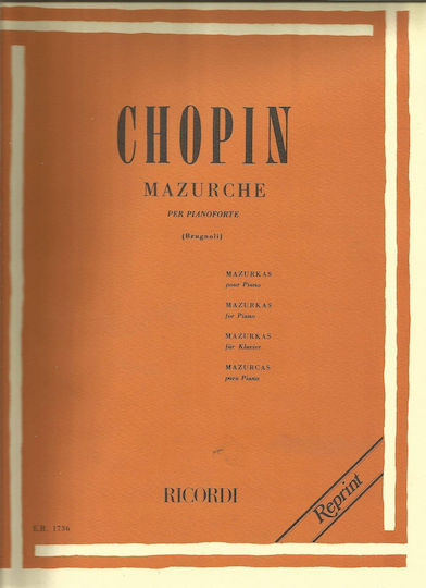 Frederic Chopin Mazurche Per Pianoforte Εκδόσεις Ricordi