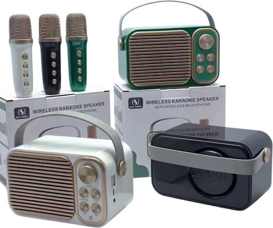 Ηχείο Karaoke με Ασύρματο Μικρόφωνο YS-104 887295_w Λευκό