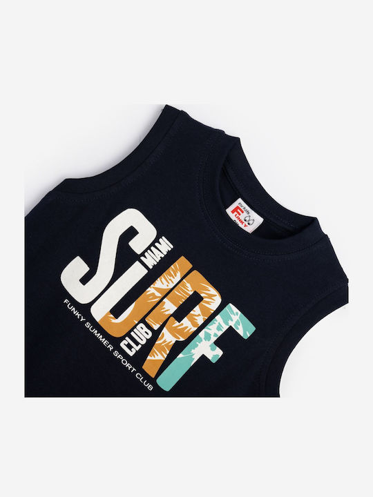 Funky Set Pentru Copii Cu Pantaloni Scurți Albastru/ghimbir 2 Bucăți Funky Set Pentru Copii Cu Pantaloni Scurți Albastru/ghimbir 2 Bucăți
