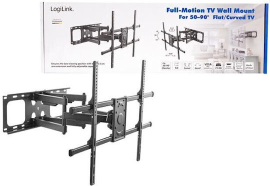 LogiLink Tilt Bracket Swivel 030776 BP0151 Wall TV Mount with Arm up to 90" and 75kg