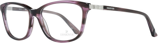 Swarovski Damen Acetat Brillengestell mit Rezept Lila SK5185 083