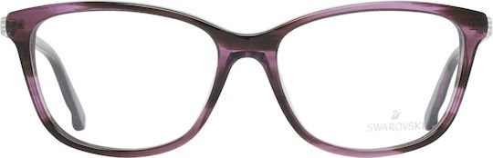 Swarovski Damen Acetat Brillengestell mit Rezept Lila SK5185 083