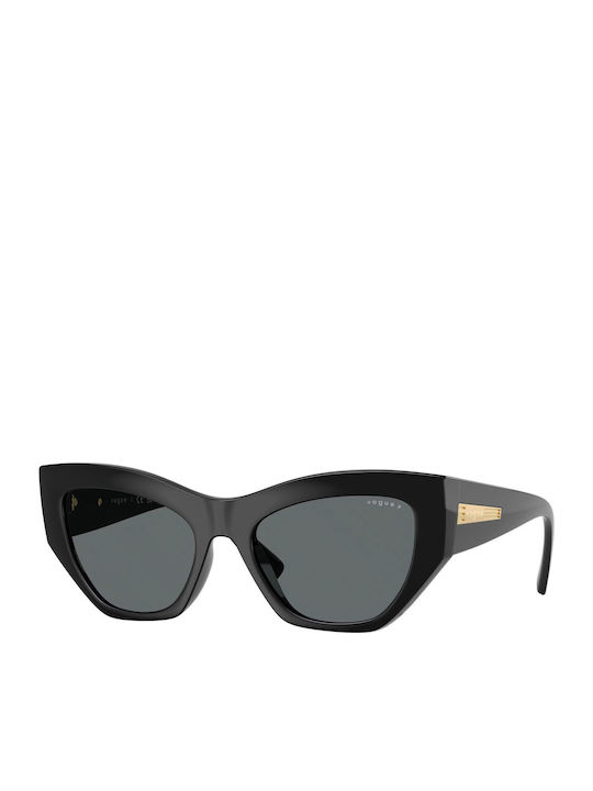 Vogue Women's Sunglasses with Black Plastic Frame and Black Lens VO5607S W44/81