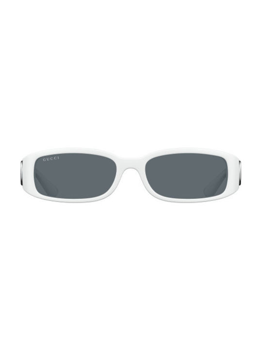 Gucci Sunglasses with White Plastic Frame and Gray Lens GG1661S 003