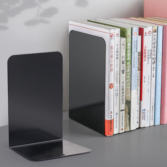 Foska Metal Bookend 13.5x10x20 Cm Black 1 Pc Bs2013