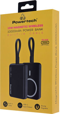 Powertech PT-1376 MagSafe Power Bank 10000mAh 20W Μαύρο