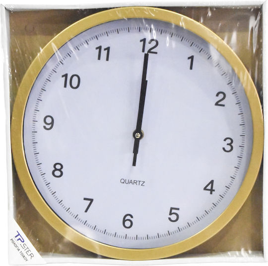 Tpster Ρολόι Τοίχου Λευκό Ø30cm