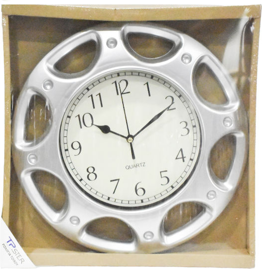 Tpster Wanduhr Silber Ø30cm