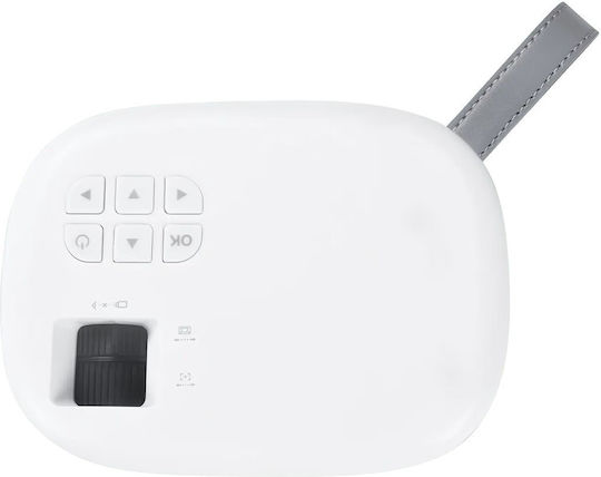 Strong N1 Mini Proiector LCD HD Lampă Simplă cu Wi-Fi și Difuzoare Incorporate Alb