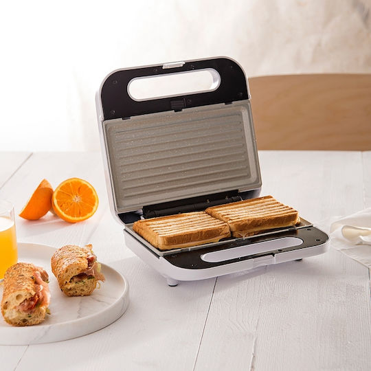Izzy IZ-2010 Green Toast Sandwich Maker with Removable Plates for for 2 Sandwiches Sandwiches 800W White