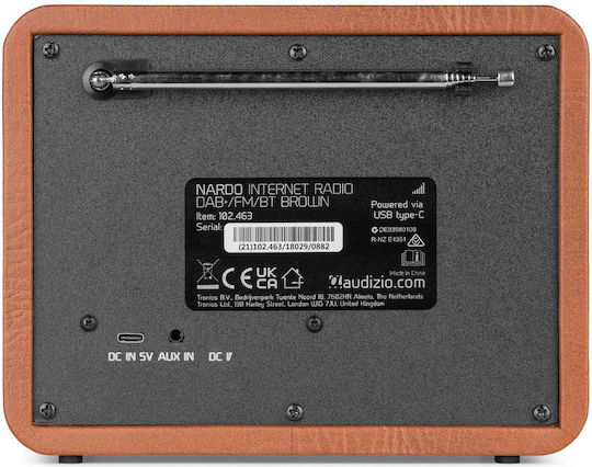 Audizio Nardo Επιτραπέζιο Ραδιόφωνο Ρεύματος DAB+ με Bluetooth Λευκό