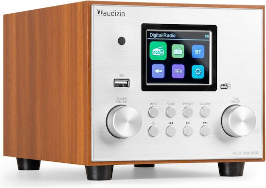 Audizio Vieste Tabletop Radio Electric DAB+ with Bluetooth and USB Silver