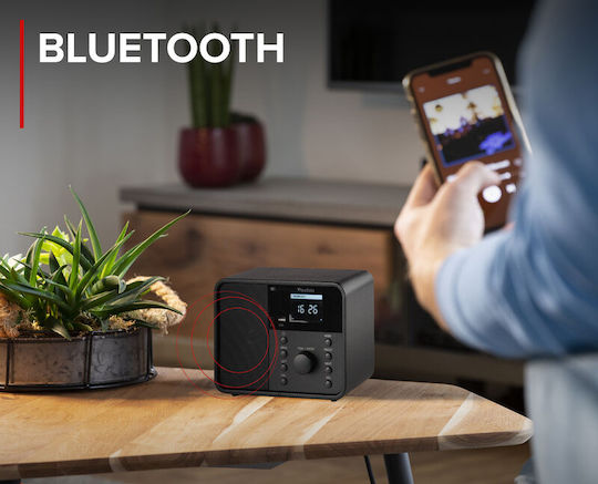 Audizio Nardo Επιτραπέζιο Ραδιόφωνο Ρεύματος DAB+ με Bluetooth Μαύρο