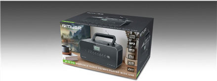Muse M-28 Преносима Аудиосистема с CD USB Радио DG Черен