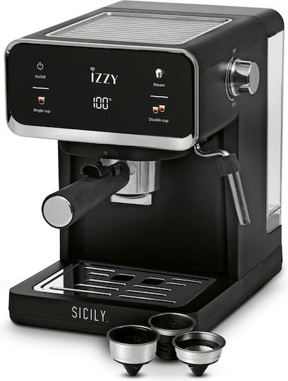 Izzy IZ-6017 Automatic Espresso Machine 1000W Pressure 20bar Black