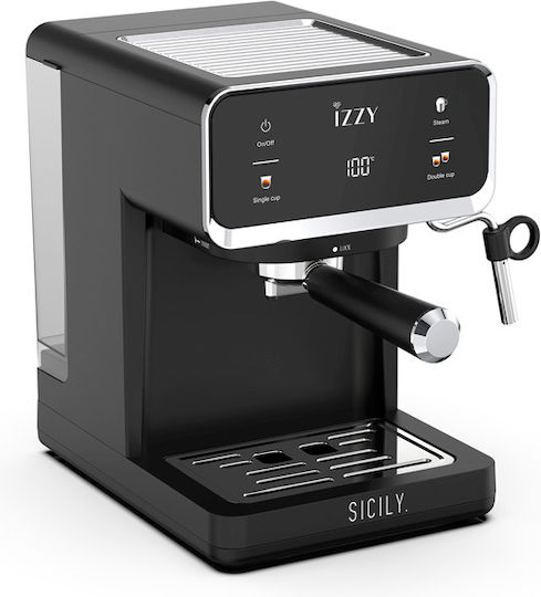 Izzy IZ-6017 Automatic Espresso Machine 1000W Pressure 20bar Black