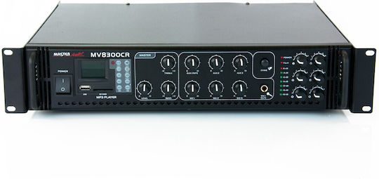 Master Audio MV8300CR Ολοκληρωμένος Ενισχυτής Εγκαταστάσεων με 6 Ζώνες 350W/100V και Συνδέσεις USB/FM MV8300CR