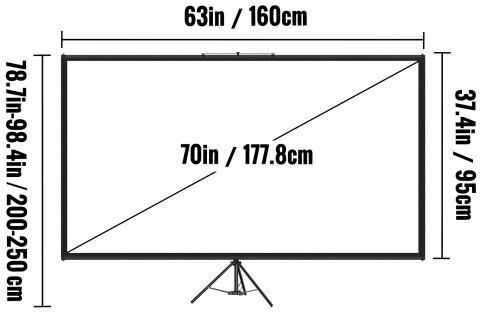 Vevor Βάση Projector Τοίχου Μαύρη