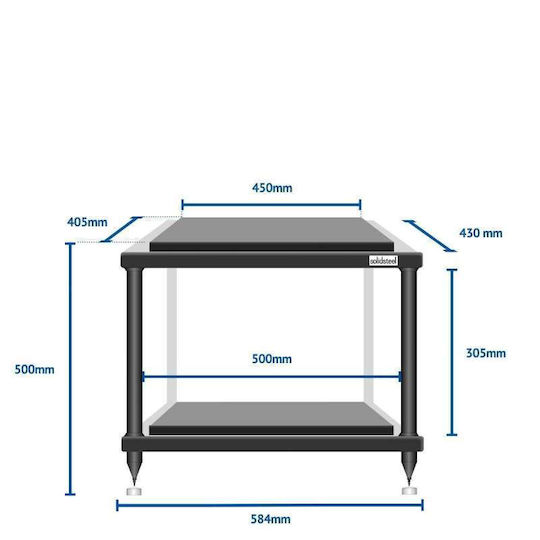 Solidsteel Advanced Rack Επιπέδων Ασημί