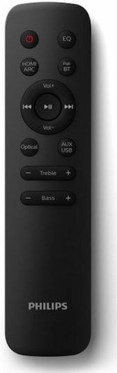 Philips Soundbar 2 Bluetooth und HDMI 30W mit Fernbedienung Schwarz TAB4208/10