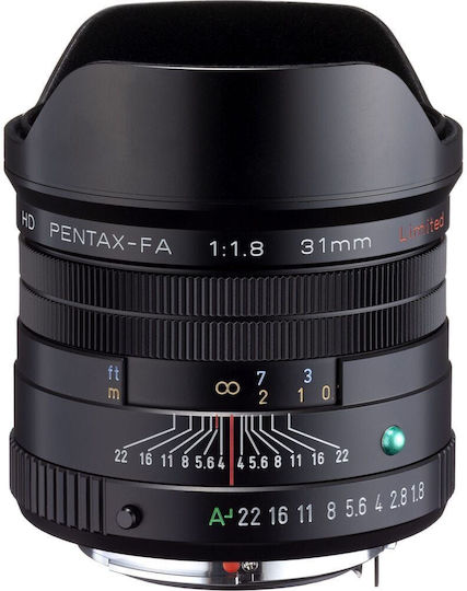 Pentax Full Frame Camera Lens FA 31mm F1.8 for Pentax K Mount Black