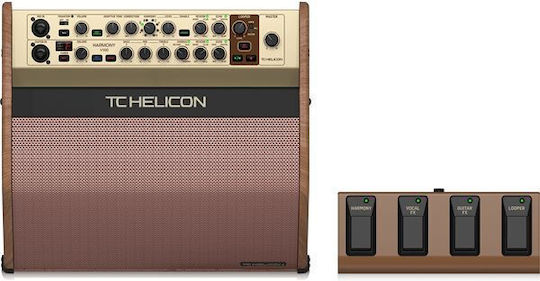 TC Helicon Harmony V100 Combo Amplifier For Acoustic Instruments 2 x 10" 100W Brown