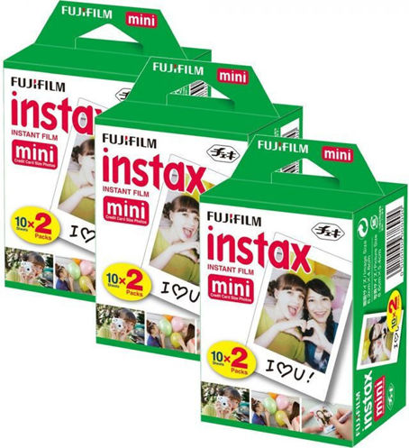 Fujifilm Color Instax Mini Instant Film (3x20 Exposures) White