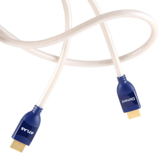 Atlas Cables Element HDMI 4k HDMI 2.0 Premium High Speed 4K 60Hz HDR Kabel HDMI-Stecker - HDMI-Stecker 1m Weiß
