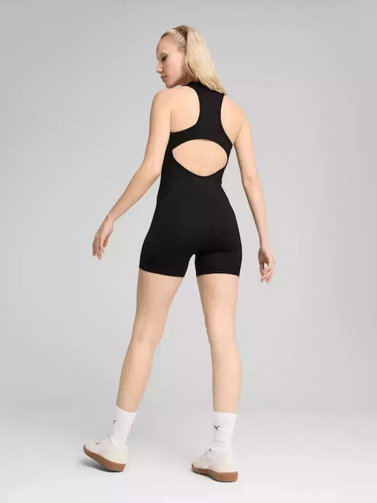 Dare To Women's Sleeveless One-piece Shorts Black