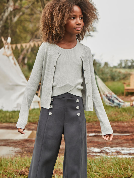 Mayoral Kids' Fabric Pants Anthracite Long