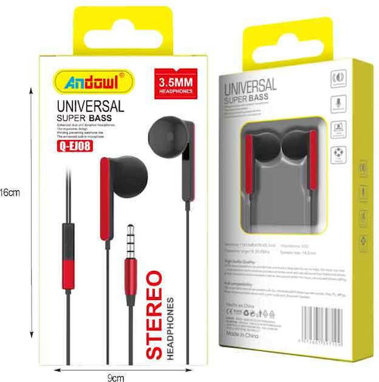 Andowl Q-ej08 Earbuds Handsfree Ακουστικά με Βύσμα 3.5mm