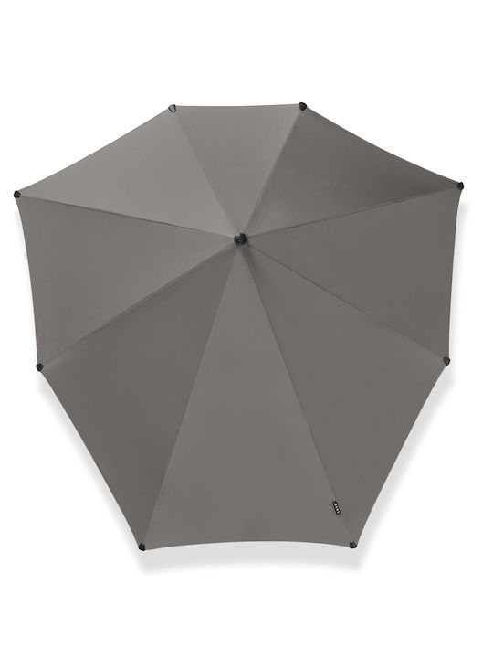 Senz° Umbrelă de ploaie cu baston de mers pe jos Gri