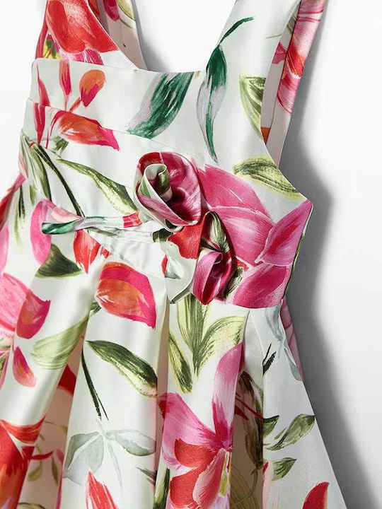 Rochie pentru Copii Fără mâneci Satin Fuchsia