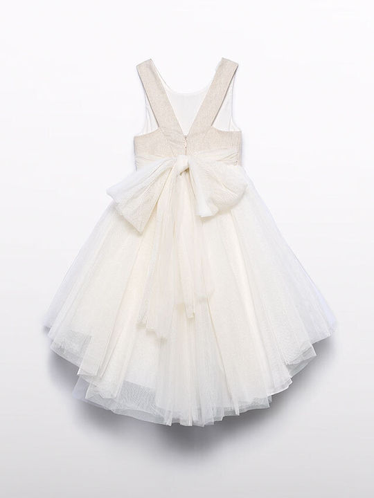 Children's Dress Sleeveless Tulle Gold
