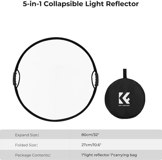 K&F Concept KF18.0005 Foldable Photography Reflector 80cm