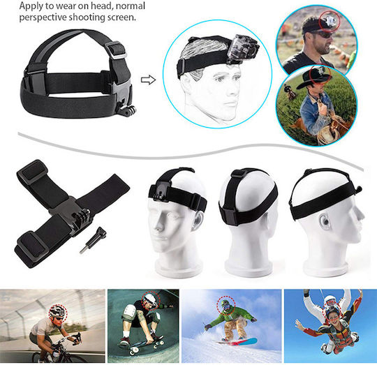 Комплект от 65 аксесоара Echopolis за екшън камери Dji Eken Gopro Insta360 Sjcam Fusion Hero 10 Hero 11 Hero 11 Mini Hero 12 Hero 2018 Hero 3 Hero 3+ Hero 4 Hero 4 Session Hero 5 Hero 5 Session Hero 6 Hero 7 Hero 8 Hero