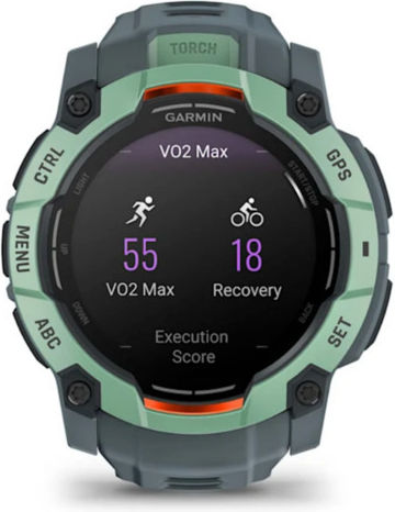 Instinct 3 AMOLED Aluminium 50mm Αδιάβροχο Smartwatch με Παλμογράφο (Neo Tropic with Twilight Band)