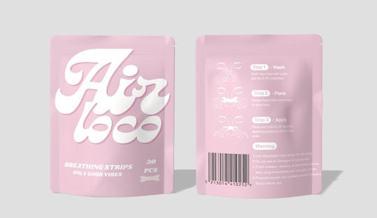 Airloco Strip Ρινικές Ταινίες Rose One Size 30τμχ